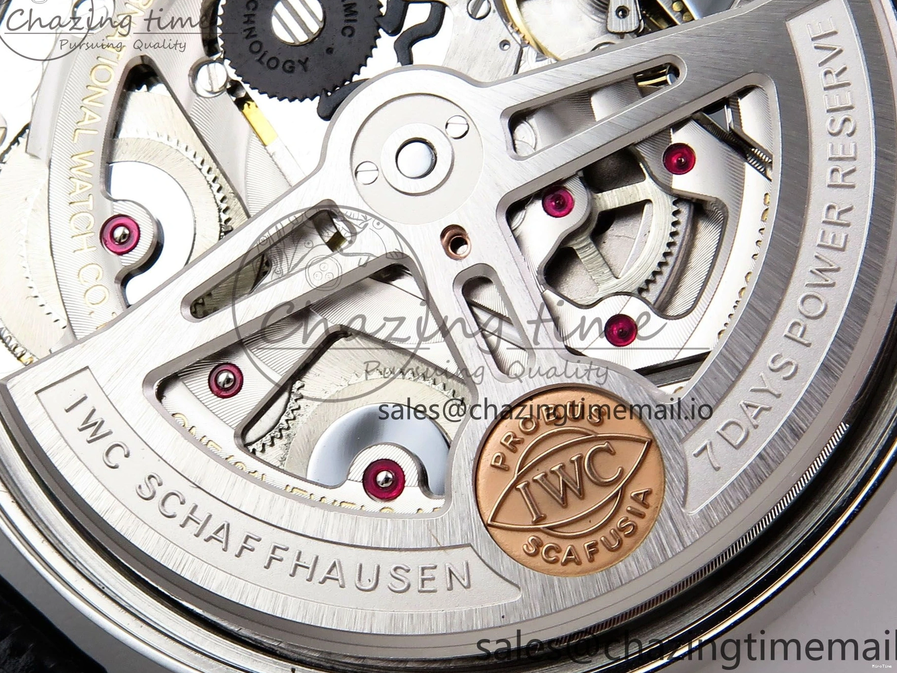 MIROTIME 0302 OnTrend Portugieser Automatic 42mm SS APSF 1:1 Best Edition White RG Dial on Black Leather Strap A 7010